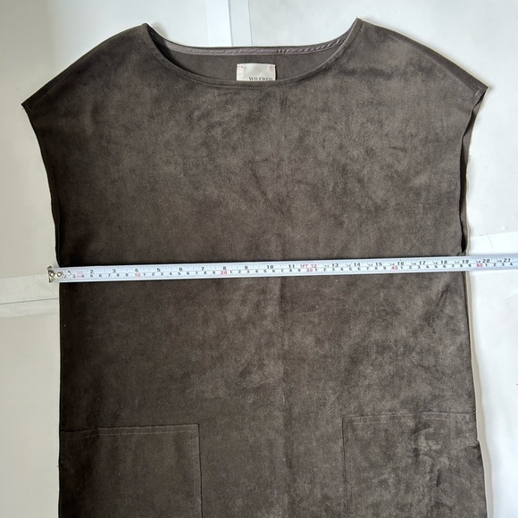 ARITZIA Wilfred Free Nori Faux Suede Tunic Dress with pockets dark green - Picture 4 of 10